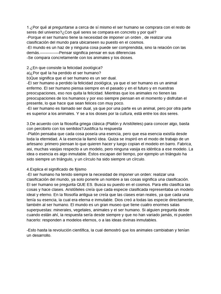 Comparación del ser humano en el cosmos | PDF | Esencia | Aristóteles