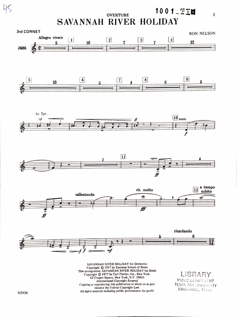 Savannah Cornet 3 | PDF | Tempo | Poetics
