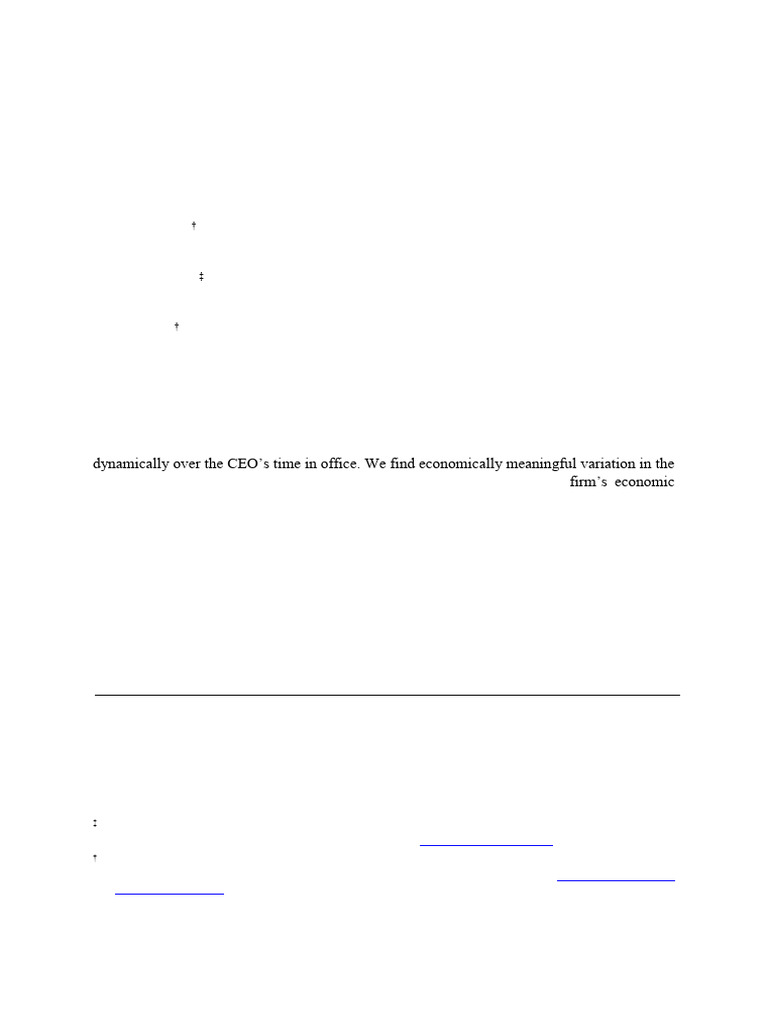 CEO Tenure's Impact on Firm Value | PDF | Regression Analysis | Book Value