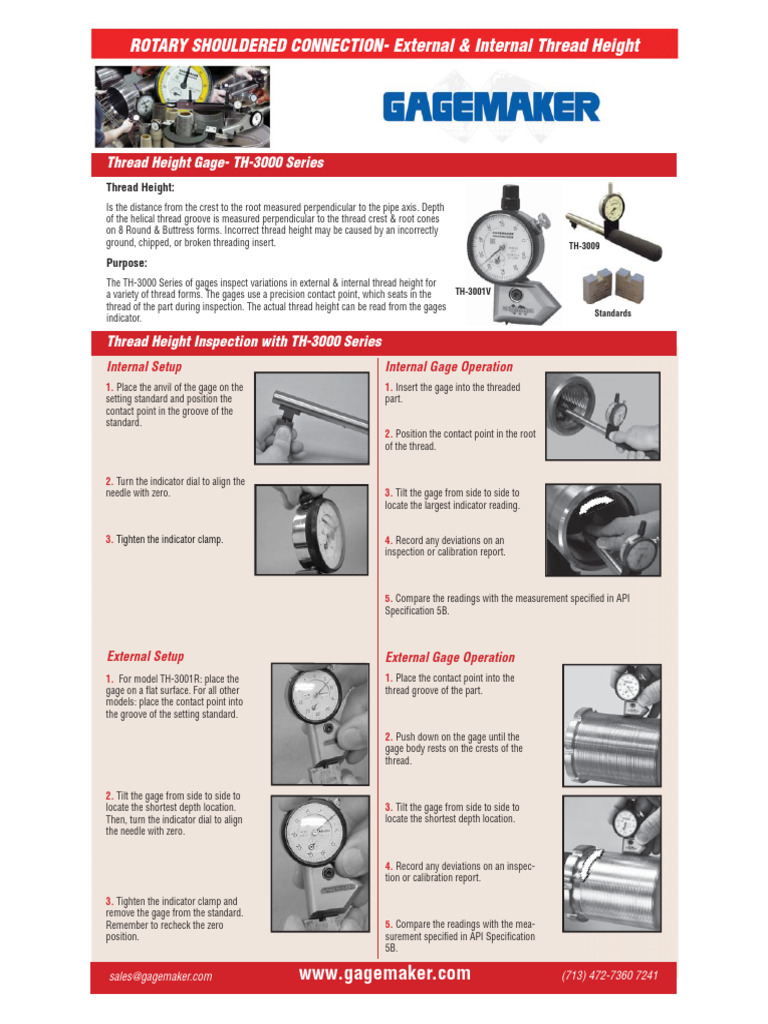RSC External Internal Thread Height | PDF | Mechanical Engineering | Tools