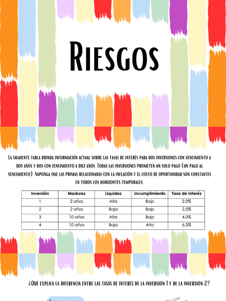 Análisis de Primas de Riesgo en Inversiones | PDF | Tasas de interés ...