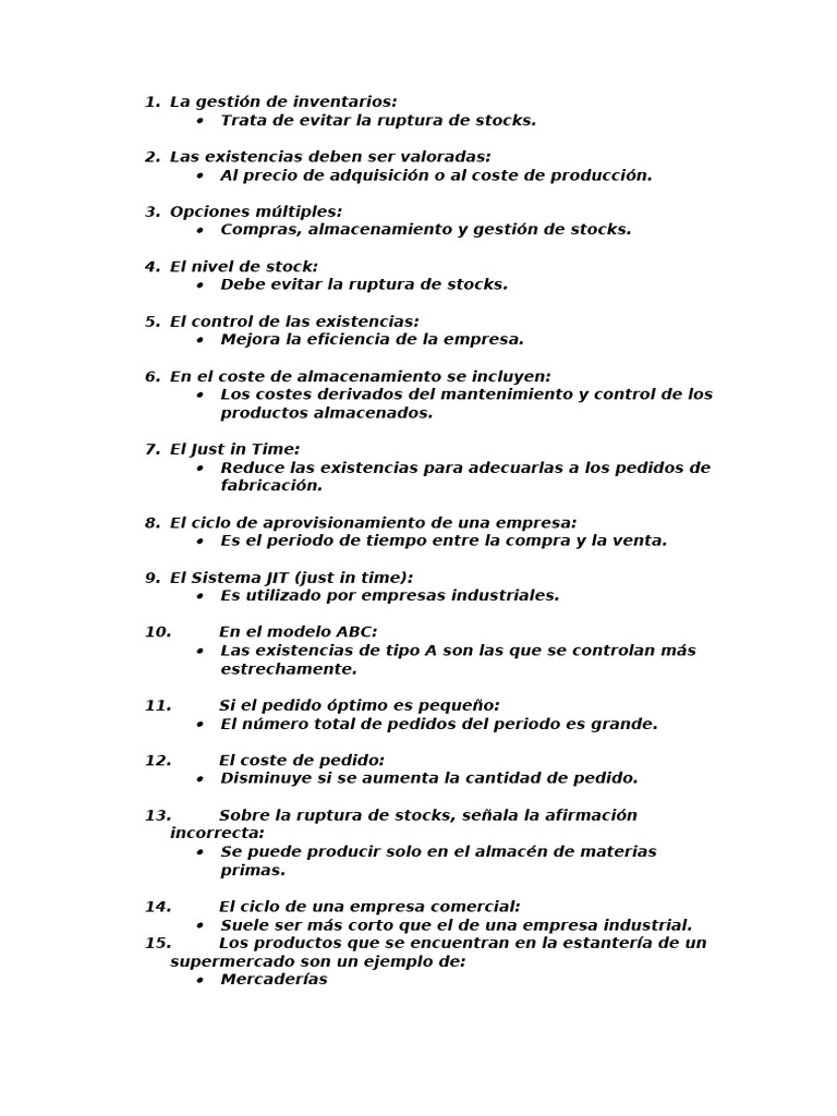 Gestión de Inventarios y Aprovisionamiento | PDF | Lean Manufacturing ...