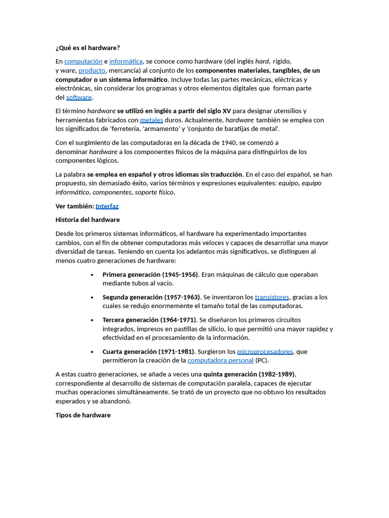 Hadware 2 | PDF | Hardware de la computadora | Almacenamiento de datos ...
