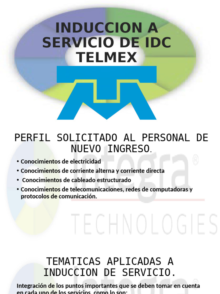 Inducción para Personal IDC Telmex | PDF