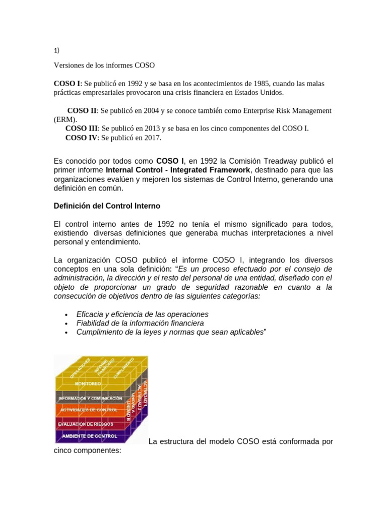 Evolución de los Informes COSO | PDF | Riesgo | Gestión de riesgos