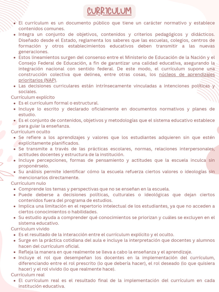 CURRICULUM | PDF | Plan de estudios | Enseñando