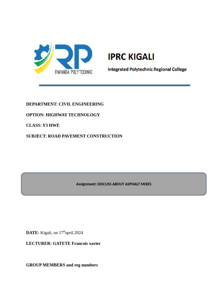 Asphalt Mixes for Road Construction | PDF | Road Surface | Construction ...