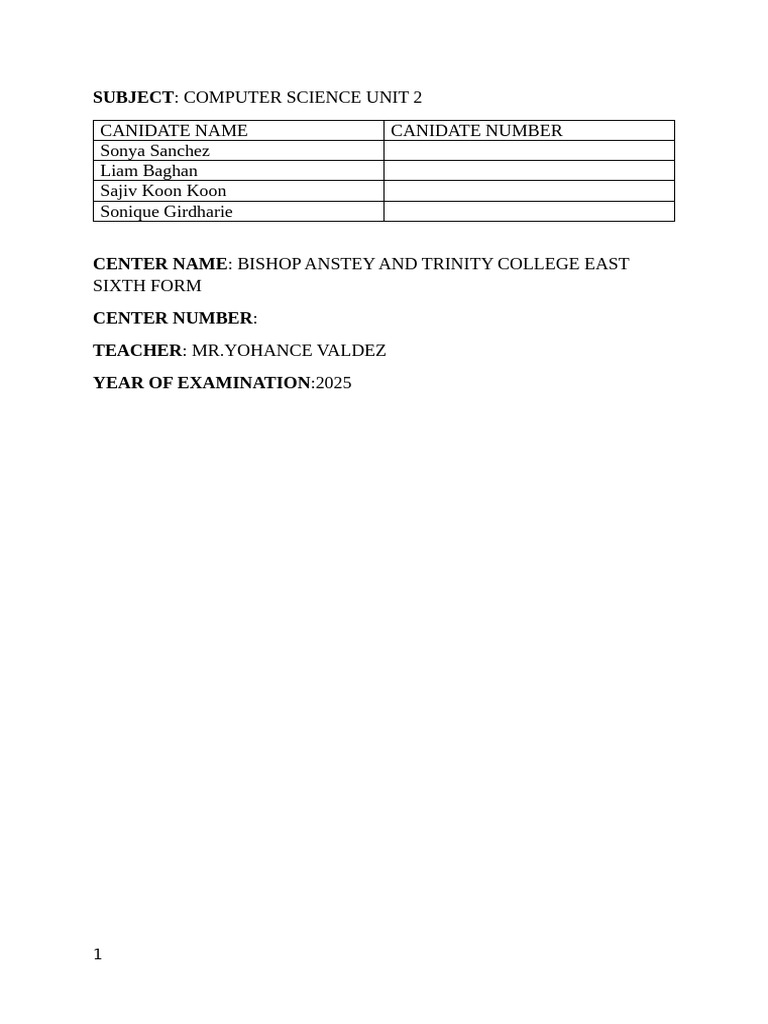Comp Sci U2 Ia | PDF | Qualitative Research | Computing