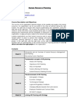 Human Resource Planning Outline