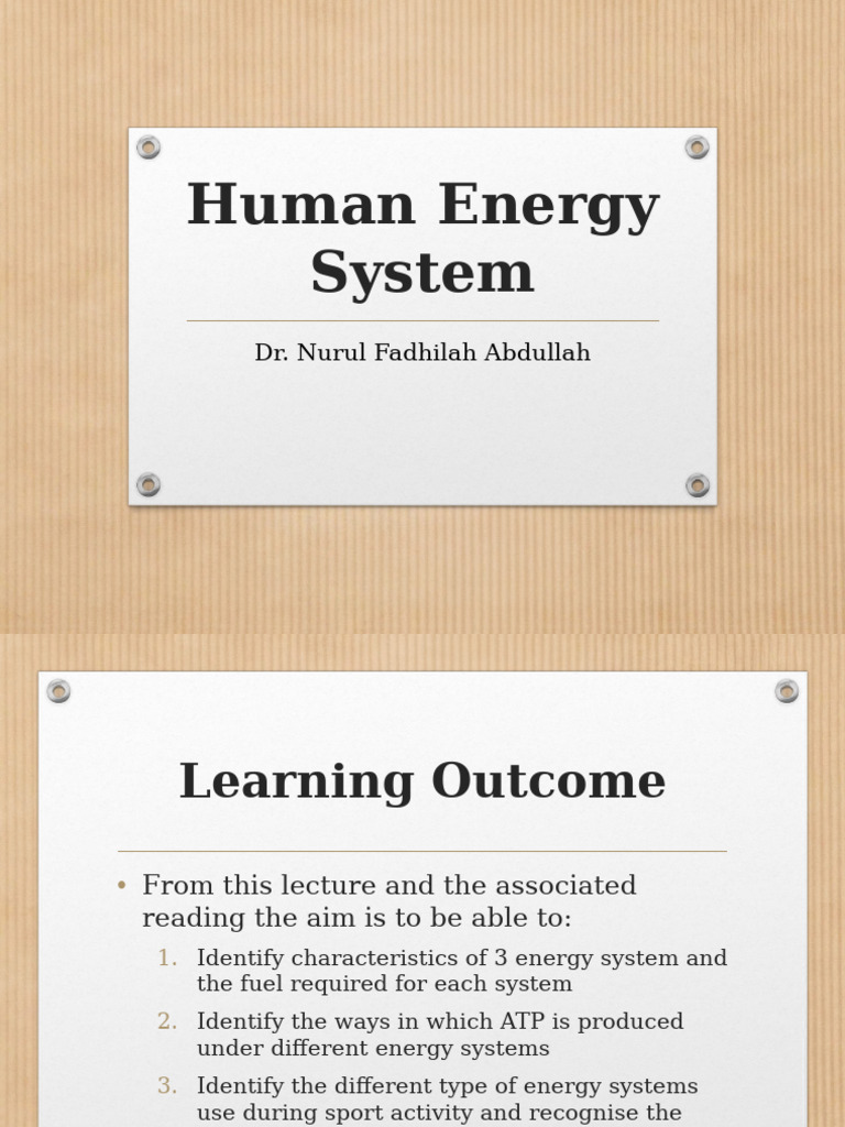 Human Energy System | PDF | Cellular Respiration | Glycogen