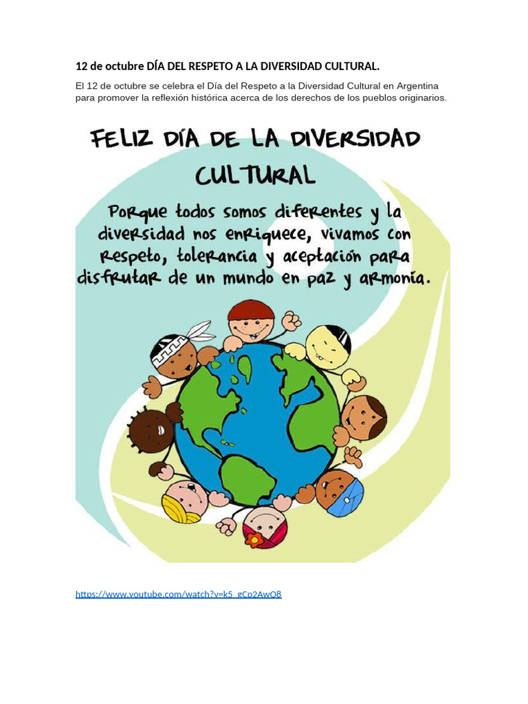 Día del Respeto a la Diversidad Cultural | PDF