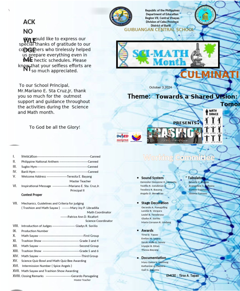 Science Math Program Print | PDF