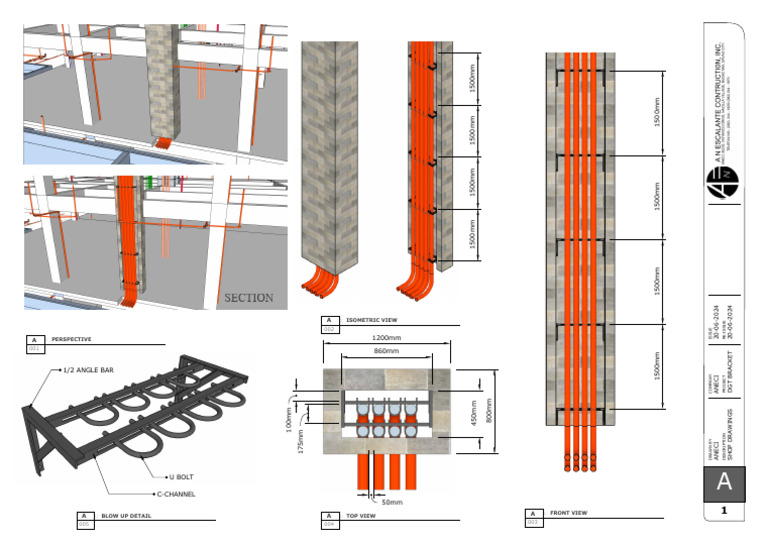 DGT Bracket Shop Drawings Re-Issue | PDF | Technical Drawing | Infographics