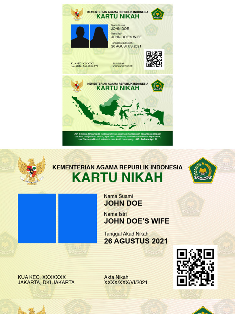Desain Kartu Nikah Digital dan Template | PDF