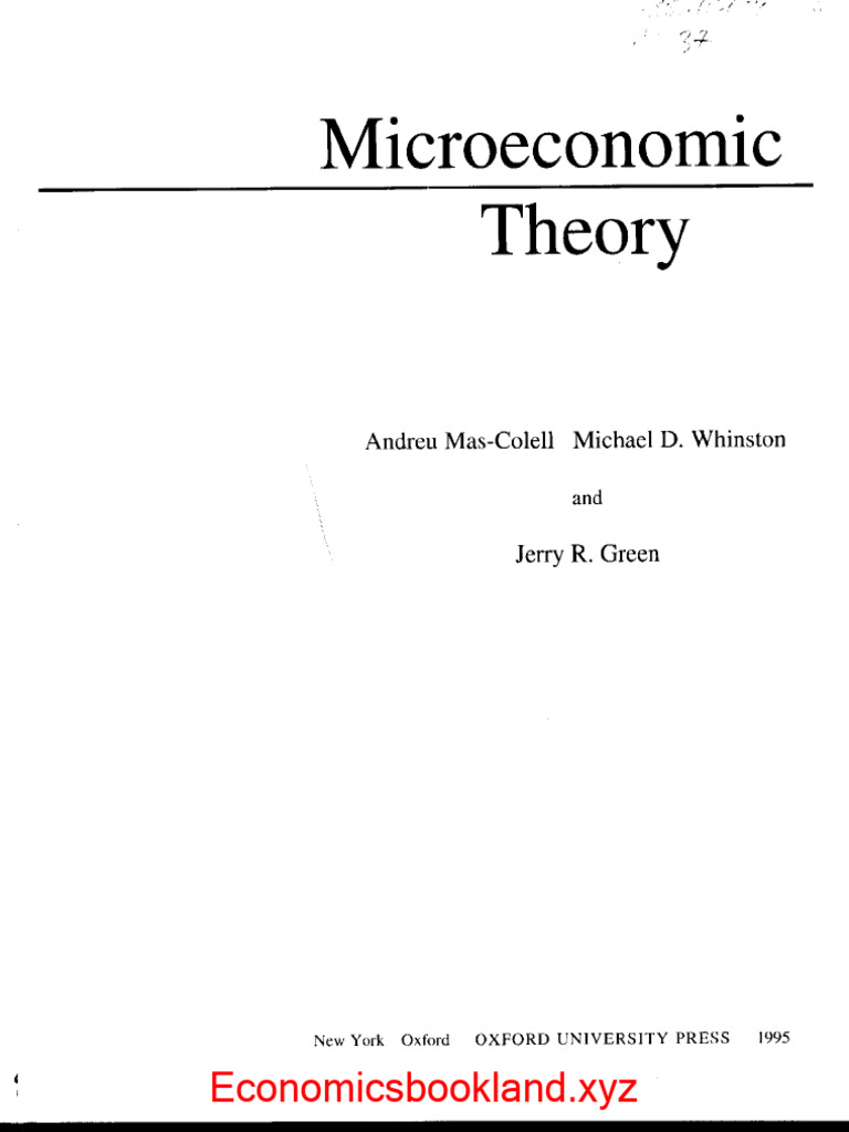 ビジネス・経済 Microeconomic Theory Amazon.co.jp: Microeconomic Theory : Andreu Mas-Colell,Jerry