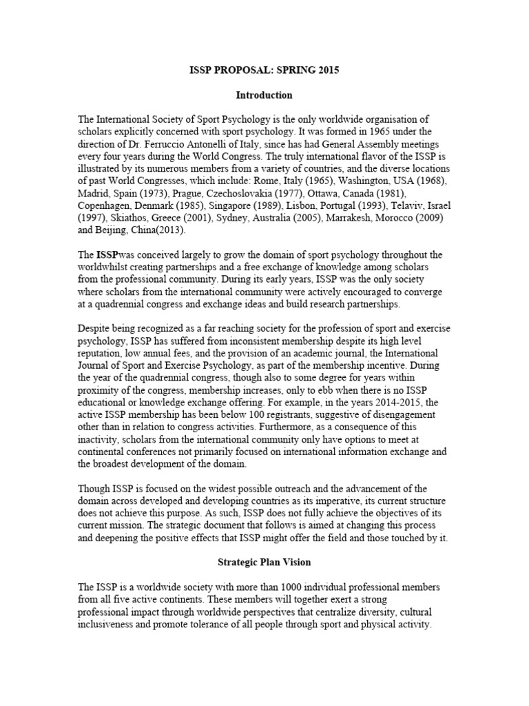 ISSP Strategic Plan 2015 | PDF | Psychology | Committee
