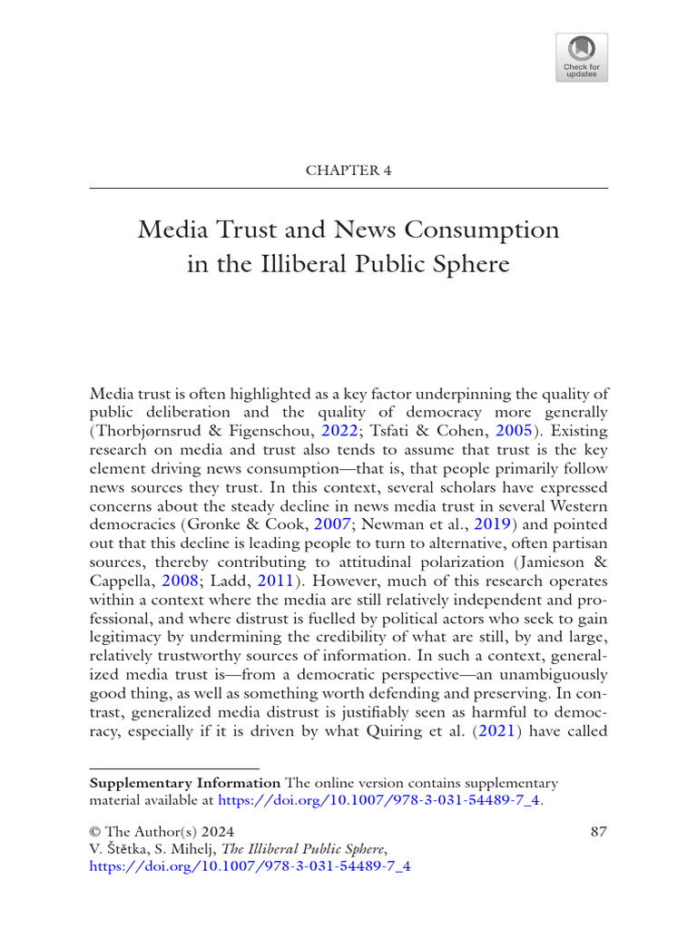 Media Trust in Illiberal Contexts | PDF | News | Propaganda