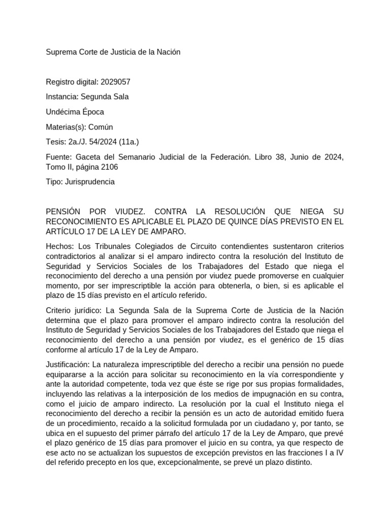 Suprema Corte de Justicia de La Nación | PDF | Caso de ley | Justicia