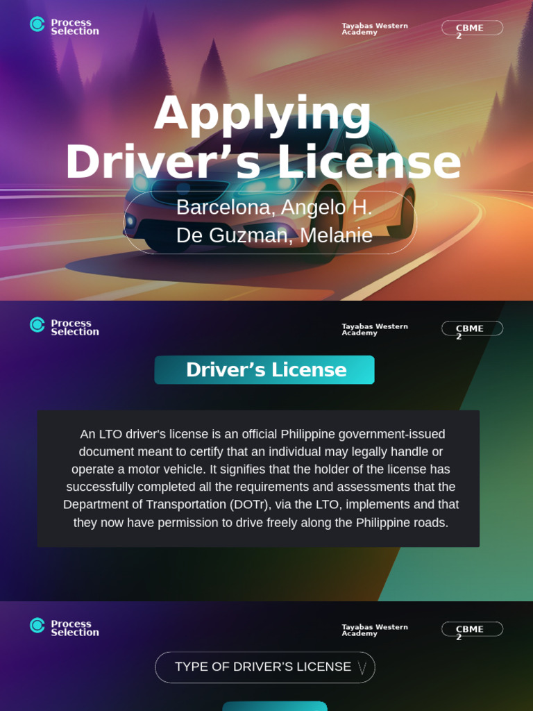 Group 5 Barcelonadeguzman Applying Drivers License | PDF | Driver's ...