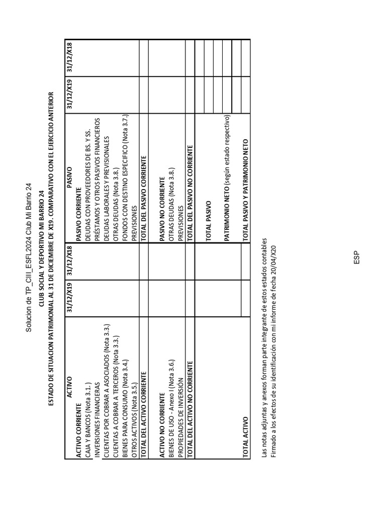 Modelos Esfl - Merged | PDF | Contabilidad | Estado financiero