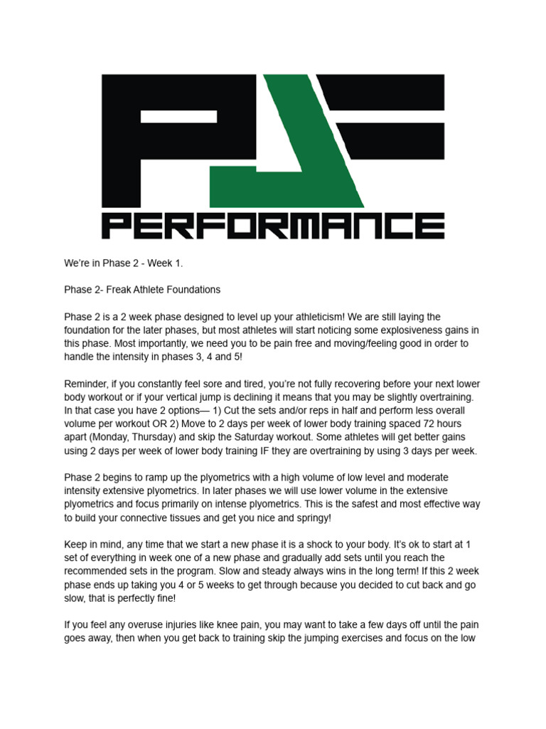 Mac McClung Jump Program: Phase 2 Guide | PDF