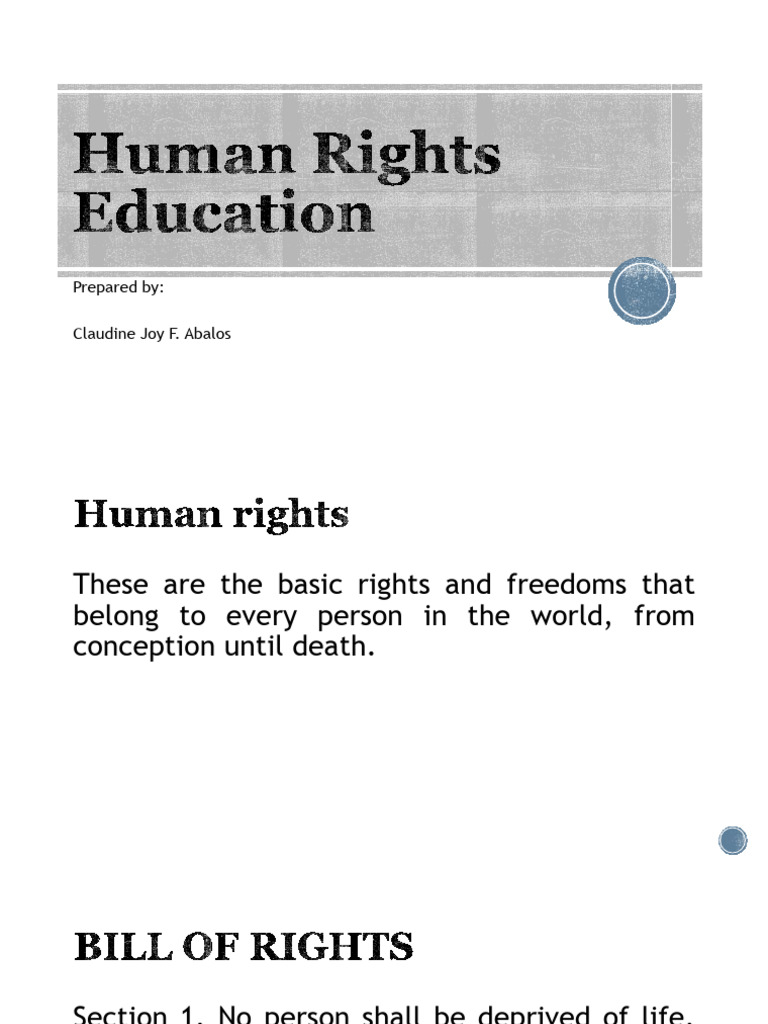 Human Rights Education Bill of Rights | PDF | Search And Seizure ...