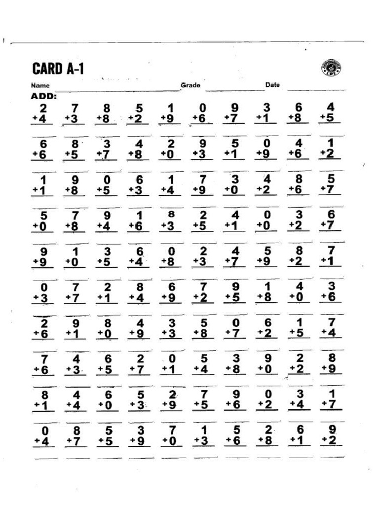 Window Card Math | PDF