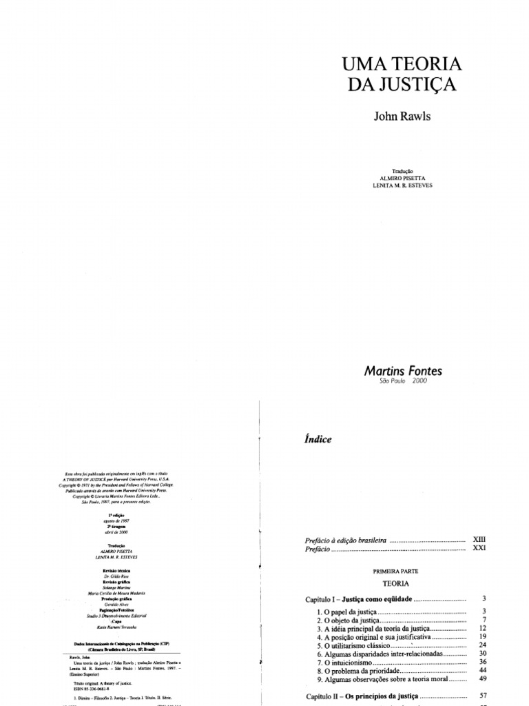 2) Rawls - Uma Teoria Da Justiça | PDF | Justiça | Crime e Violência
