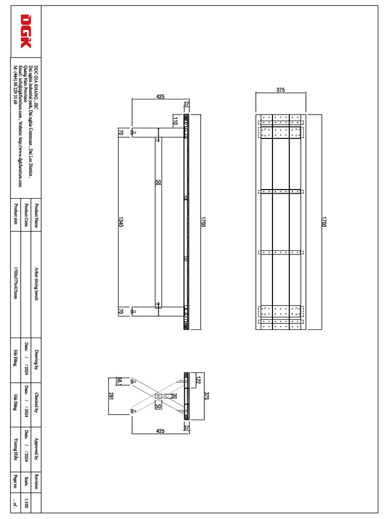 DKG - Arbor Dining Bench 13.4.2024 | PDF