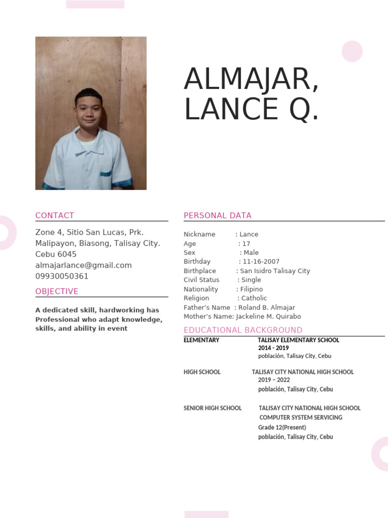 Profile of Lance Q. Almajar | PDF