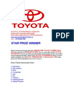 Toyota Company Promo