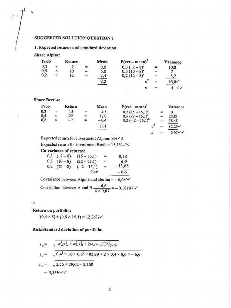 2008 MAFM300 Test 3 Solution | PDF