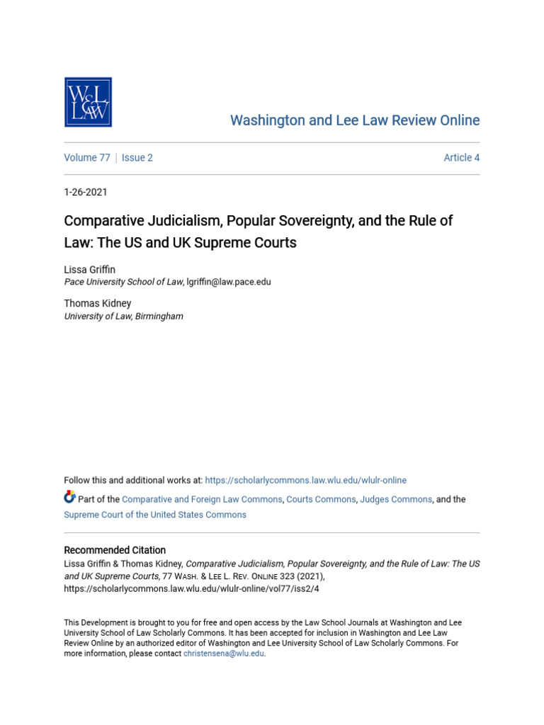 US and UK Supreme Courts | PDF | Supreme Court Of The United States ...