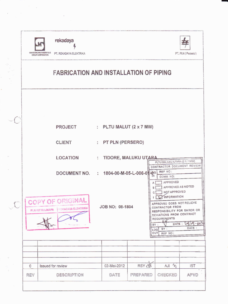 Piping Fabrication and Installation Guide | PDF | Welding | Construction
