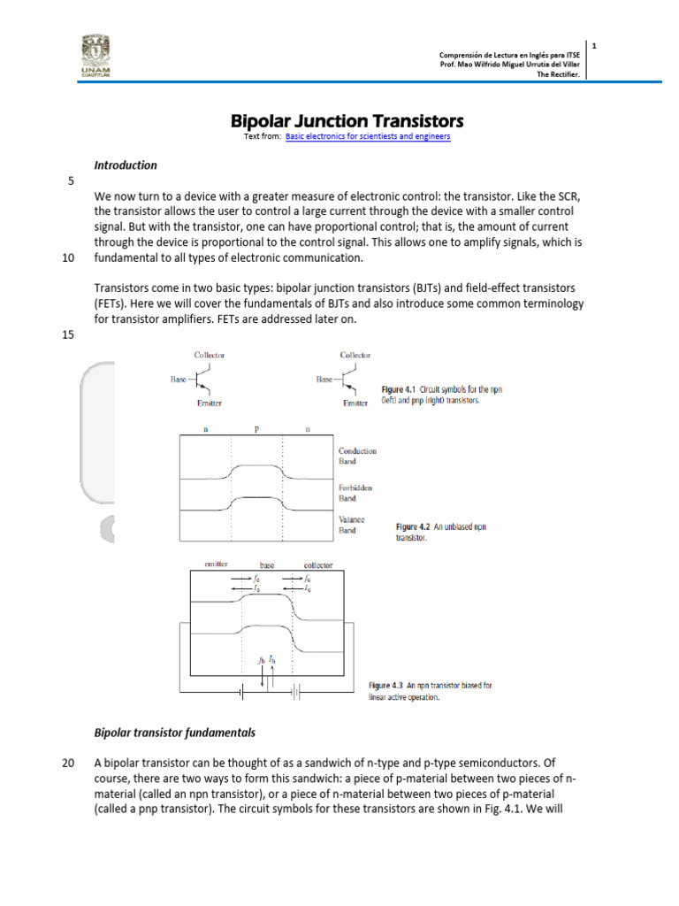 Fundamentos de Transistores Bipolares | PDF | Bipolar Junction ...