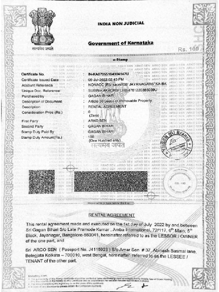 Rent Agreementcompressed 1 | PDF