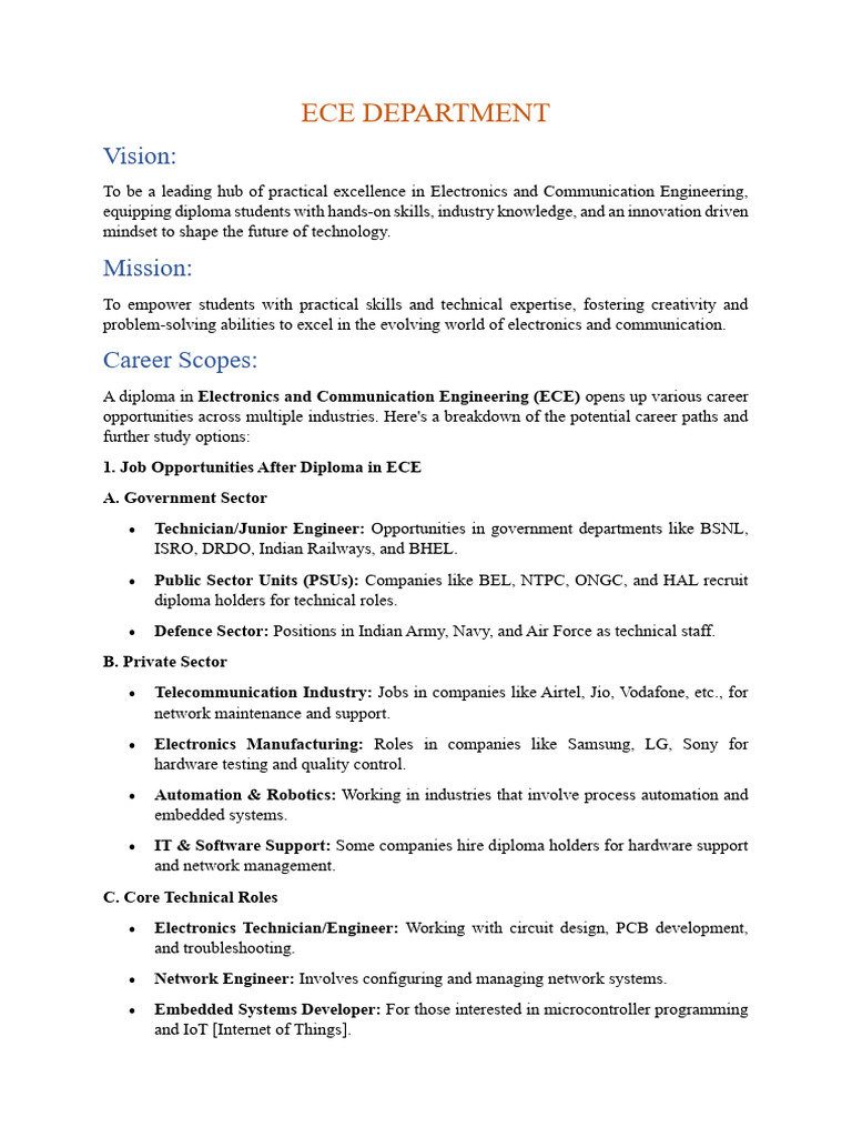 ECE Career Paths and Opportunities | PDF | Computing | Engineering