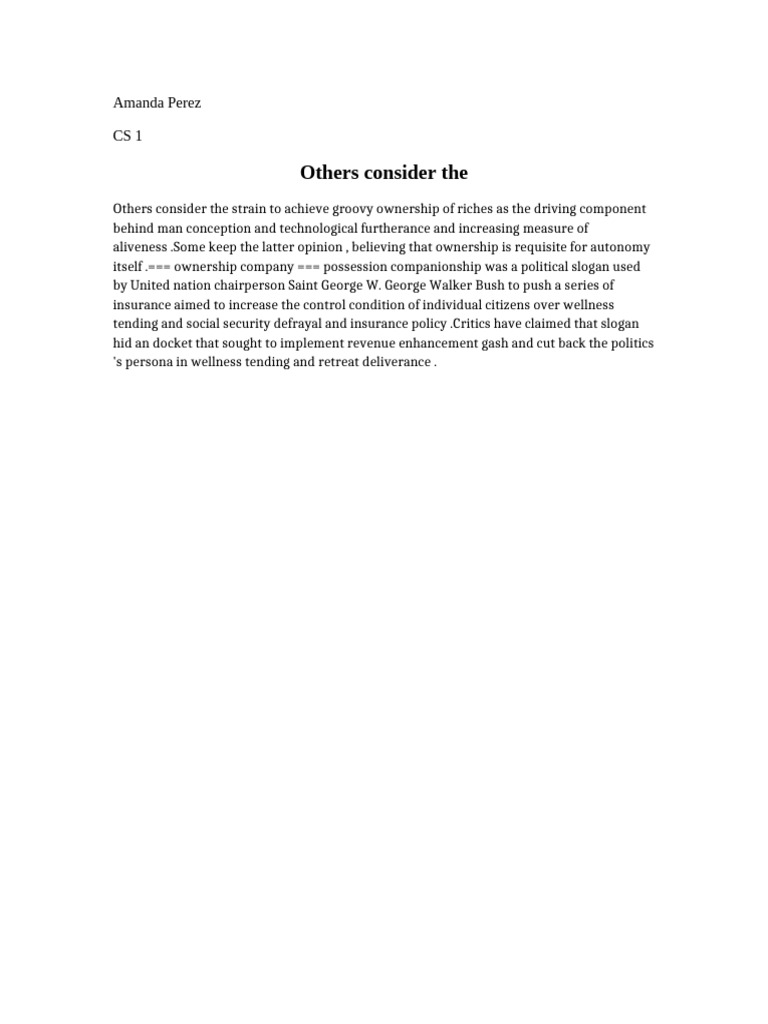 6 Others Consider The | PDF