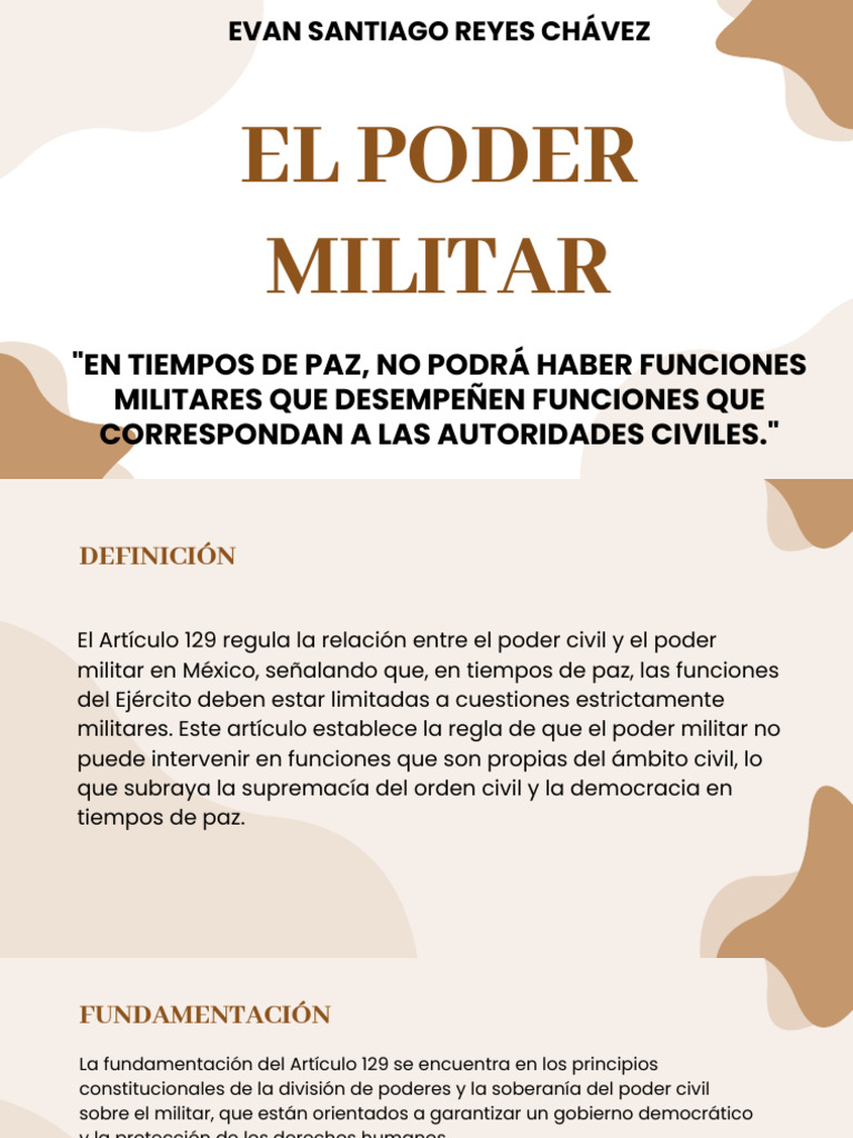 Poder Civil vs. Militar en México | PDF | Democracia | Ideologías políticas