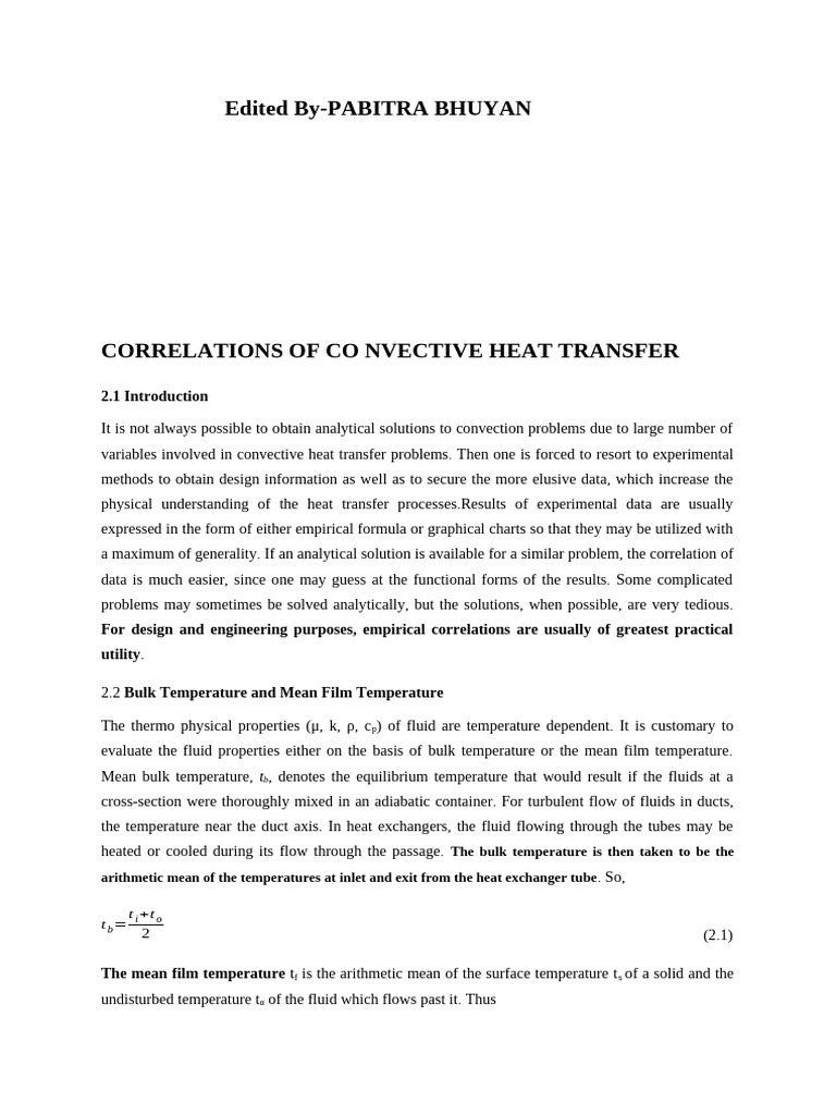 Empirical Correlations for Heat Transfer | PDF | Physics | Branches Of ...