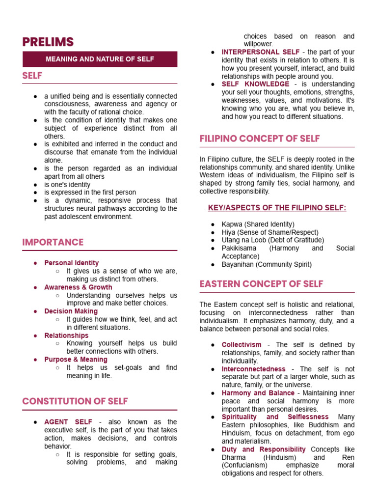 Understanding the Concept of Self | PDF | Philosophy Of Self | Soul