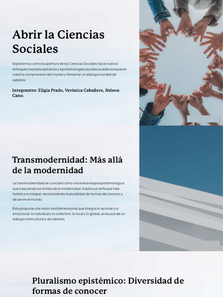Apertura y Pluralidad en Ciencias Sociales | PDF | Conocimiento ...