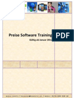 Preise Software Training: Gültig Ab Januar 2012