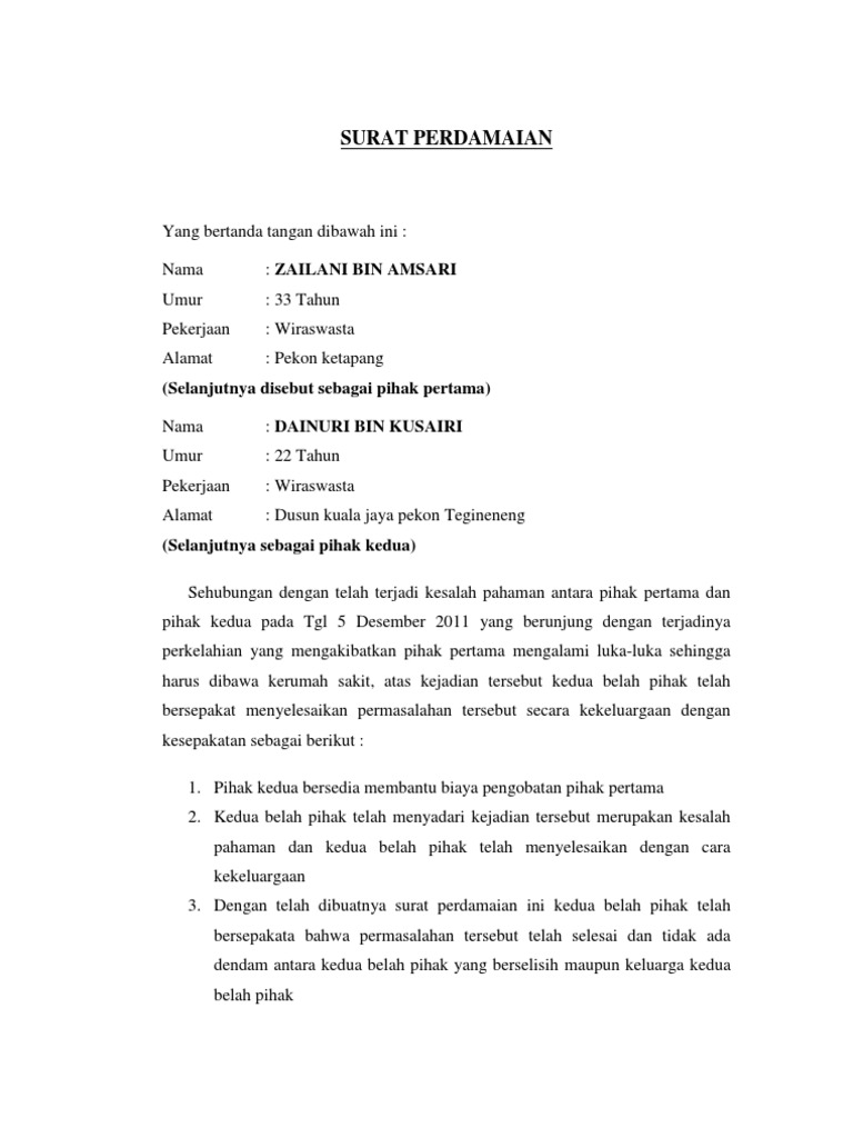 Surat Perdamaian Pdf