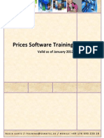 Prices Software Training: Valid As of January 2012