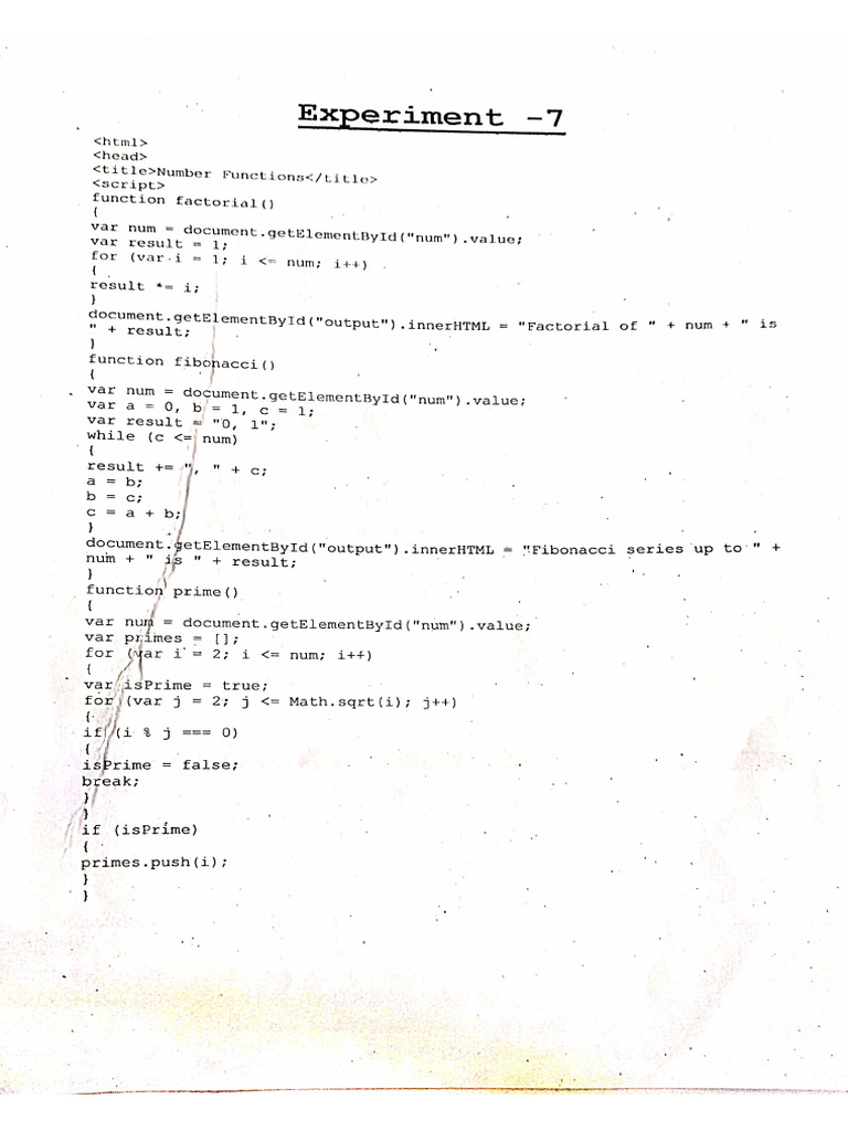 Experiment 7 | PDF