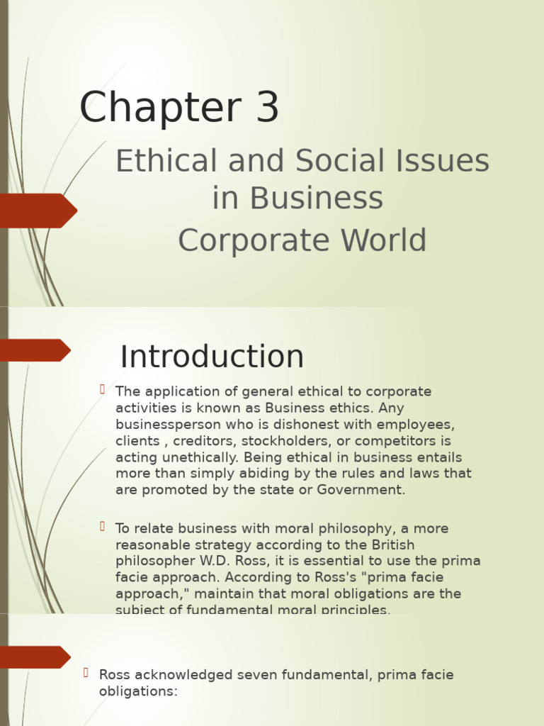 Corporate Chapter 3 | PDF | Corporate Social Responsibility | Political ...
