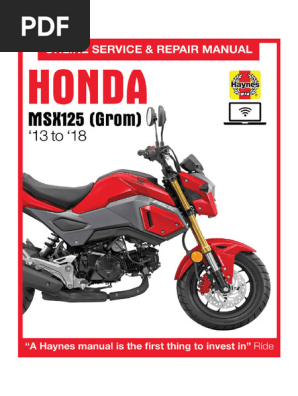 Honda Grom MSX125 Service Manual 2013-2018 | PDF | Tire | Honda