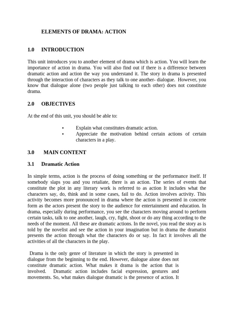 Critical Appreciation (Drama) | PDF