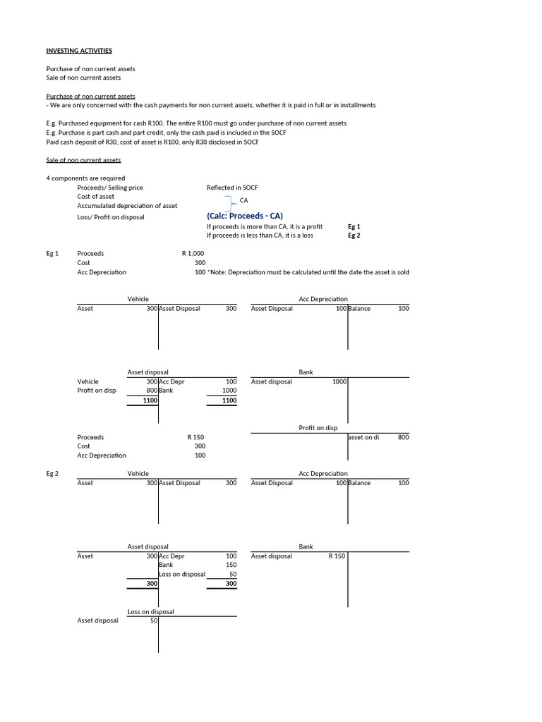 Cash Flow from Investing Activities | PDF | Depreciation | Banks